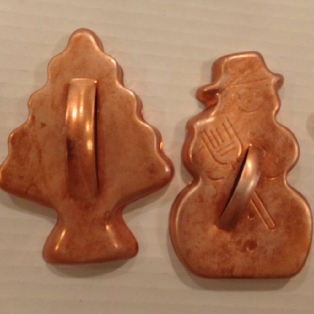 Vintage Cookie Cutters Christmas Gingerbread Man Tree Snowman - Picture 3 of 6
